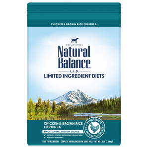 Natural Balance limited ingredient diet chicken and brown rice 26lb dog food