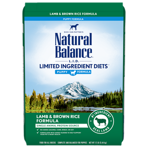 Natural Balance Limited Ingredient Diet Lamb and Brown Rice 24lb Puppy Dog Food