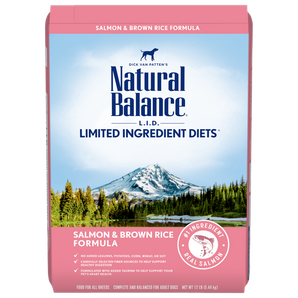 Natural Balance limited ingredient diet salmon and brown rice 4lb dog food
