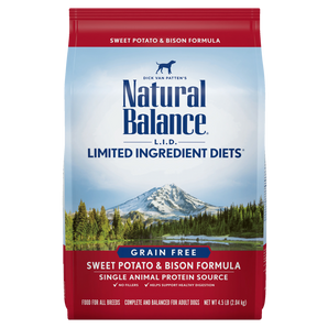 Natural Balance limited ingredient diet sweet potato bison 13lb dog food