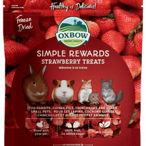 Oxbow simple rewards .50oz strawberry treats small animal