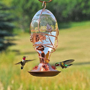 Perky Pet metal and glass hummingbird bird