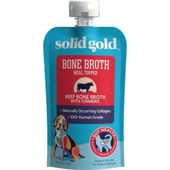 Solid Gold 8oz beef bone broth with turmeric dog healthcare