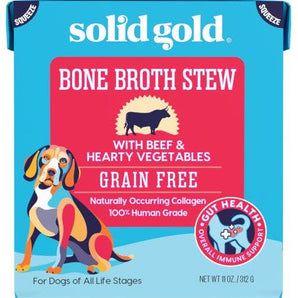 Solid Gold 11oz beef stew bone broth dog healthcare