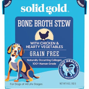 Solid Gold 11oz chicken stew bone broth dog healthcare