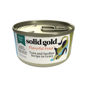 Solid Gold flavorful feast classic pate tuna and sardine in gravy cat food 3oz