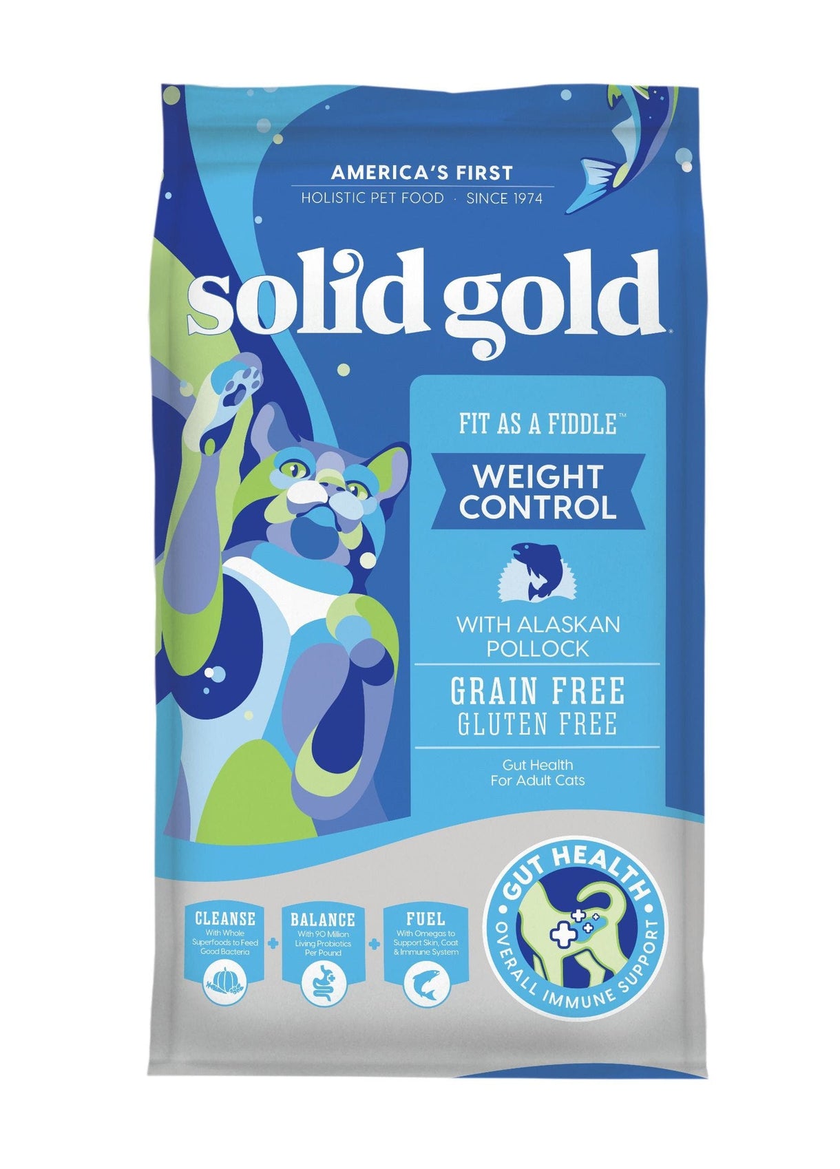 Solid Gold Fit As A Fiddle 6lb Weight Control Pollock Cat Food