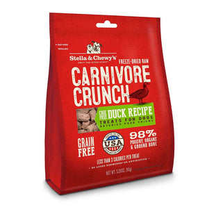 Stella and Chewy's carnivore crunch 3.25oz duck dog treats