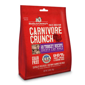 Stella and Chewy's carnivore crunch 3.25oz turkey dog treats