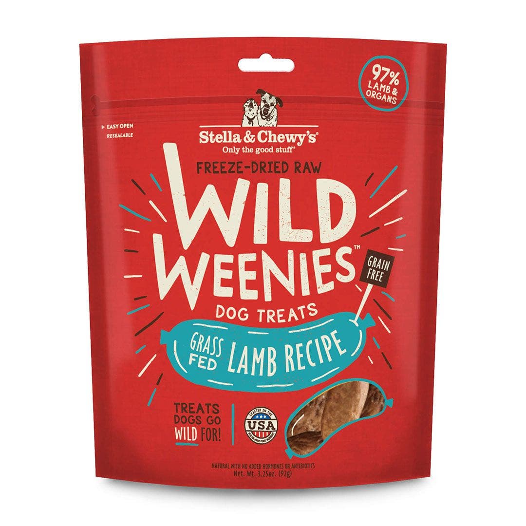 Stella and Chewy's 3.25oz wild weenies lamb dog treats