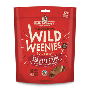 Stella and Chewy's 3.25oz wild weenies red meat dog treats