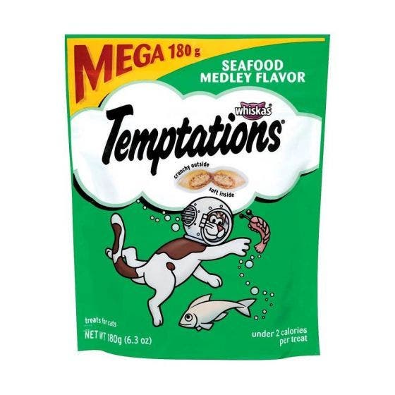 Temptations 6.3oz mega bag seafood cat treat
