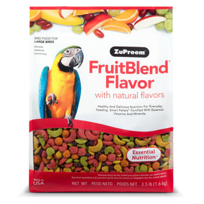Zupreem Fruit Blend with Natural Flavors for Large Birds Bird Food 3.5lb
